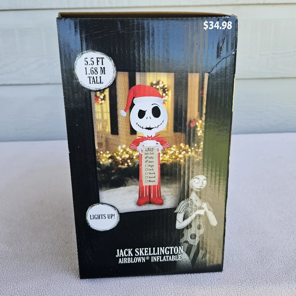 Gemmy Disney Jack Skellington Nightmare Before Christmas Inflatable List Santa